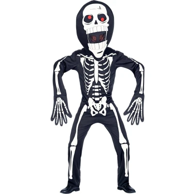 Afbeelding van Widmann Spook &amp; Skelet Kostuum Ongelukkig Met Waterhoofd Kind Zwart / Wit Maat 146 Halloween Verkleedkleding