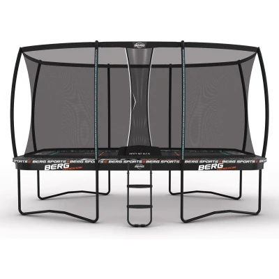 Afbeelding van BERG Sport Trampoline Rechthoekig Pro Bouncer Grijs 500 cm met veiligheidsnet deluxe XL