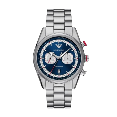 Afbeelding van Emporio Armani Racer AR11676 Horloge Staal Zilverkleurig Ø 42 mm