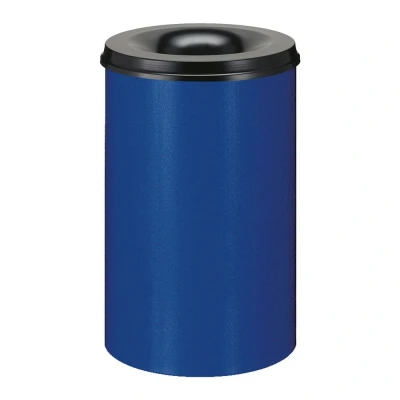 Afbeelding van Papierbak vlamdovend 110ltr blauw/zwart