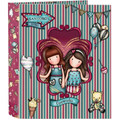 Afbeelding van Ringmap Gorjuss Fireworks Kastanjebruin A4 (27 x 33 6 cm)