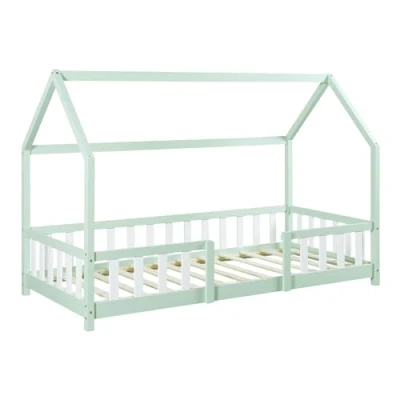 Afbeelding van Kinderbed Sisimiut met matras 90x200 cm mint en wit