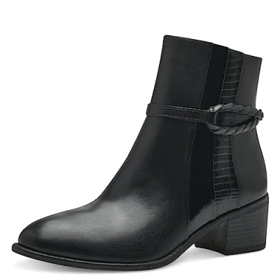 Afbeelding van Marco Tozzi Korte laarzen black, Dames, Maat: 38, Black Hoogwaardig imitatieleer