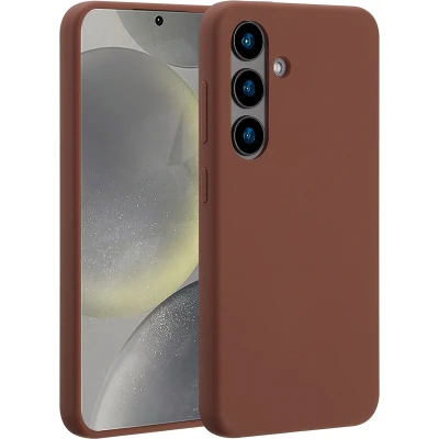 Afbeelding van Accezz Hoesje Geschikt voor Samsung Galaxy S24 Siliconen Liquid Silicone Backcover MagSafe bruin