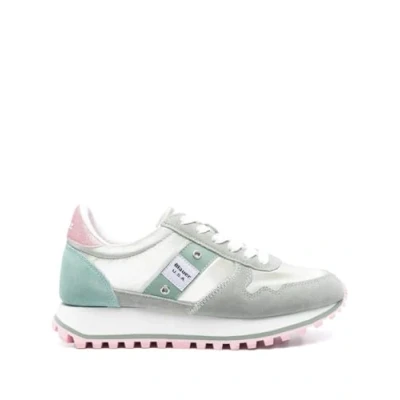 Afbeelding van Blauer Millen Sneakers laag, Dames, Maat: 37, Aqua/pink Leer en textiel