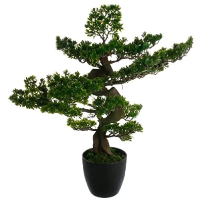 Afbeelding van Atmosphera bonsai boom in keramische pot 80 cm kunstplant groen Nepplanten
