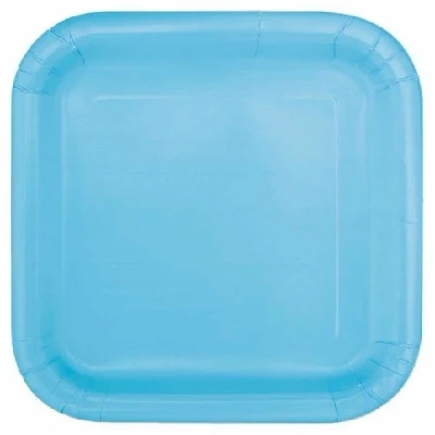 Afbeelding van Borden Poeder Blauw vierkant 18cm 16 stuks
