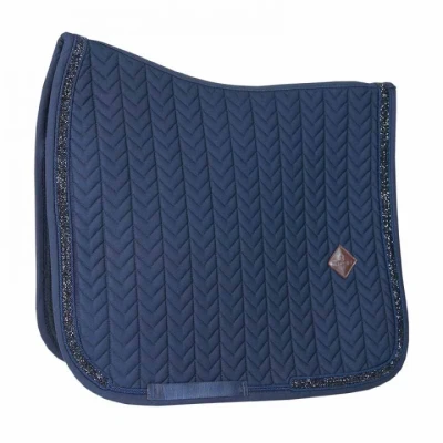 Afbeelding van Kentucky Zadeldekje Glitter Stone Dressuur Navy Full