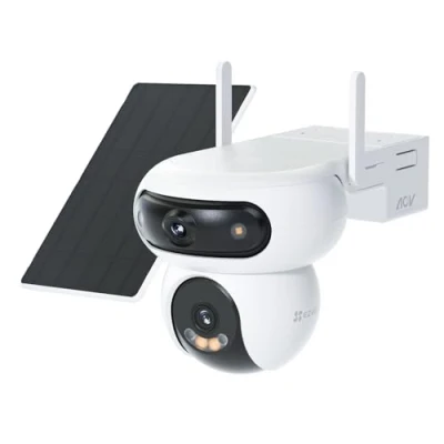 Afbeelding van Ezviz Bewakingscamera Battery Dual Lens Pt Hb90 Met Zonnepaneel Wit (303103363)