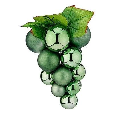 Afbeelding van Kerstballen Medium Druiven Groen Plastic