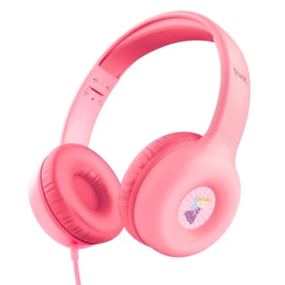 Afbeelding van Trust Nouna Koptelefoon voor kinderen Bedraad Incl. Stickers Roze