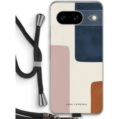 Afbeelding van Case Company® hoesje met Koord geschikt voor Google Pixel 8 Geo #5 Telefoonhoesje Zwart Bescherming aan alle Kanten en Over de Schermrand