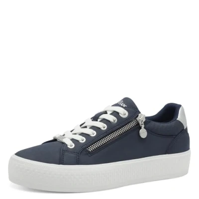 Afbeelding van s.Oliver Dames Sneaker Low 5 23600 42 Damessneakers, Navy Blauw, 38 EU