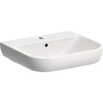 Afbeelding van Geberit Smyle meubelwastafel wit KeraTect (55 x 48 cm) 1 kraangat, met