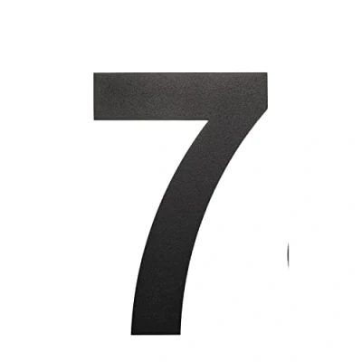 Afbeelding van huisnummer modern hoog 20,5 cm / 8 inch zwart geborsteld roestvrij staal, zwevende look, eenvoudig te installeren en gemaakt van solide SUS304(7)