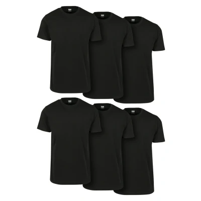 Afbeelding van Urban Classics TEE 6PACK Tshirt basic, Heren, Maat: Small, Black