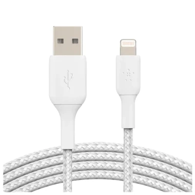 Image de Belkin Boost Charge Lightning Braided Cable 0,15 Meter Blanc