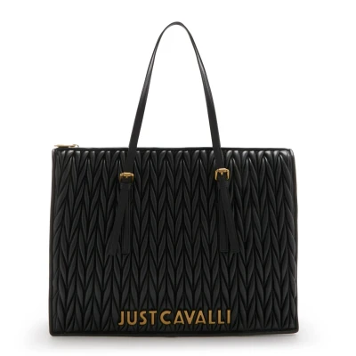 Afbeelding van Just Cavalli Metal Dames Shopper van Kunstleer Zwart