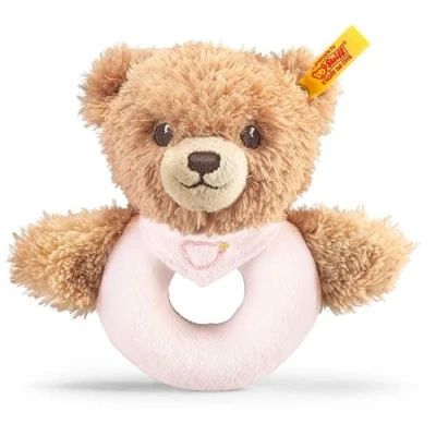 Image de Steiff 239557 doudou ours dors bien anneau de préhension rose
