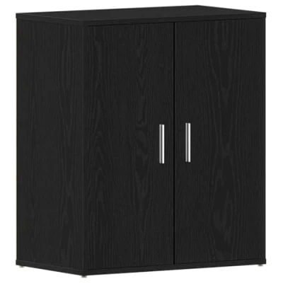 Afbeelding van vidaXL Schoenenkast Zwart Eiken 60x35x70 cm Bewerkt Hout