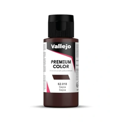 Afbeelding van Premium Vallejo verf, 60 ml, Sepia kleurkeuze