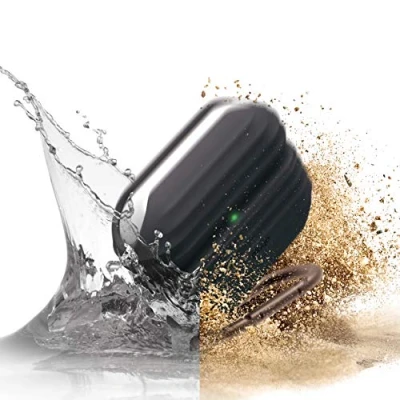 Afbeelding van elago Waterdichte hoes compatibel met Apple AirPods Pro 2 en perfect waterdicht, stofdicht schokbestendig (zwart)