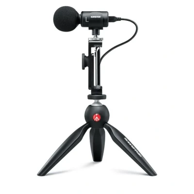 Image de Kit vidéo Shure MV88+ avec microphone stéréo numérique à condensateur Noir