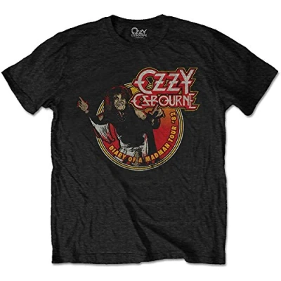 Afbeelding van Ozzy Osbourne Diary Of A Madman Tour 1982 Heren T shirt M Zwart