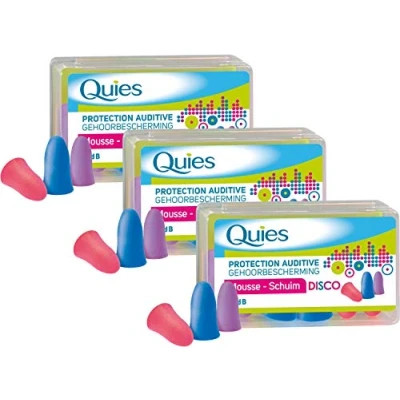 Image de Quies Protection Auditive Mousse Disco 3 Paires Bouchons d&#039;Oreilles
