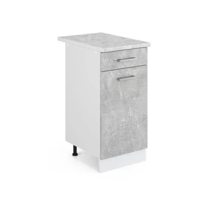 Afbeelding van Vicco Keukenonderkast R Line, Beton/Wit, 40 cm , WB Marmer