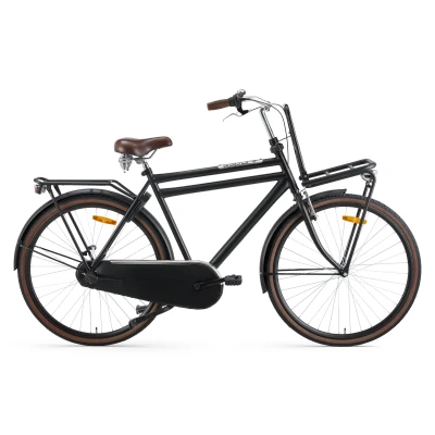Afbeelding van Popal Daily Dutch Basic+ N3 VB Transportfiets Stadsfiets Heren 61 centimeter Mat Zwart