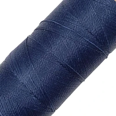 Afbeelding van LINHASITA Spoel gewaxt garen, 100 g/m360 m, dikte 0,5 mm, polyester, macramégaren, 30 kleuren, marineblauw