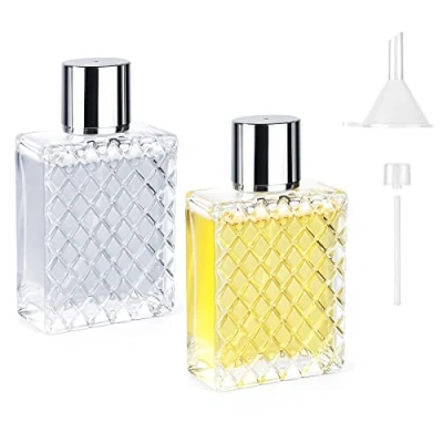 Afbeelding van Ysimple Draagbare parfumverstuiver, 100 ml, reisparfumverstuiver, voor dames en heren, navulbaar met pipetten trechter, parfum, reizen, cosmetica
