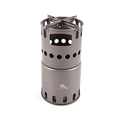 Afbeelding van TOAKS Draagbare houtkachel van titanium voor wandelen, outdoor kooksysteem (STV 11)