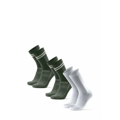 Afbeelding van Danish Endurance Regular 3PACK Sportsokken, Maat: 43 47, Mc olive stripes xwhite black
