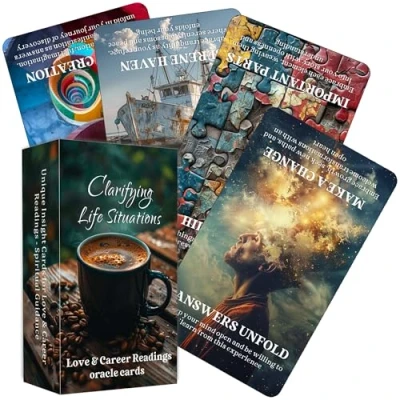 Afbeelding van BAIYOOBAI Verduidelijking van levenssituaties Oracle Cards, Love and Career Deck for Beginners, omvat alle gebieden leven, liefde, spirituele reizen en carrière