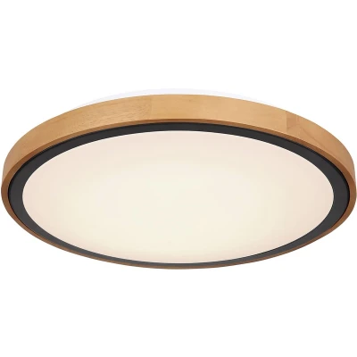 Afbeelding van Globo plafonniere Bruno zwart metaal 43,7 cm ingebouwde LED module 41764 24