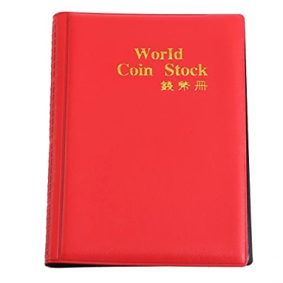 Afbeelding van Cafopgrill Coin Album Books 10 pagina 120 vakken World Stock Book Case Portemonnee Collectie Hoek Houders Penny Zakken (Rood)