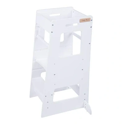 Afbeelding van KiddyMoon Montessori leer/observatietoren ST 003 Keukenhulp, Wit