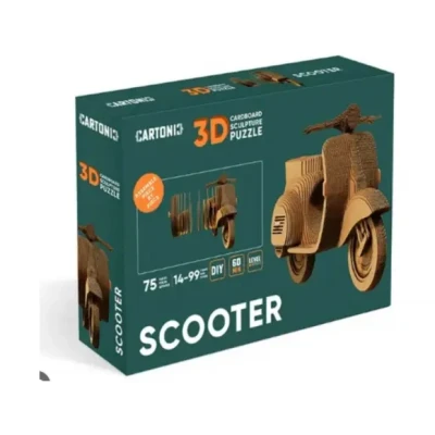 Afbeelding van CARTONIC Scooter 3D puzzel Speelgoed DIY Creatief Karton Kinderen en volwassen