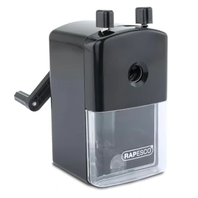 Afbeelding van Rapesco R94000B2 Potloodslijper voor kantoor, model 94, zwart