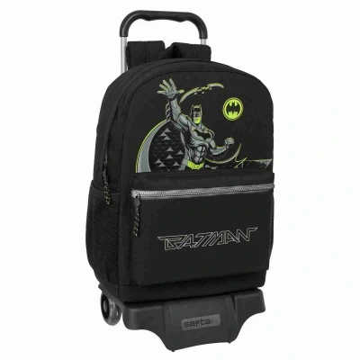 Afbeelding van Schoolrugzak met Wielen Batman Game over Zwart 30 x 43 14 cm