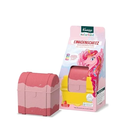 Image de Kneipp Naturkind Boule de bain effervescente pour enfants Avec surprise Motif licorne savon pétrissant jouer et nettoyer 1 pièce