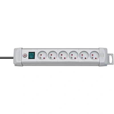 Image de Brennenstuhl premium plus bloc multiprise gris 6 prises 3m avec interrupteur 1390551066