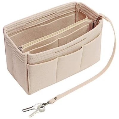 Afbeelding van Soyizom Handtas organizer van vilt, inzetstuk voor handtas, draagtas Speedy 25 40, Neverfull (beige, L)