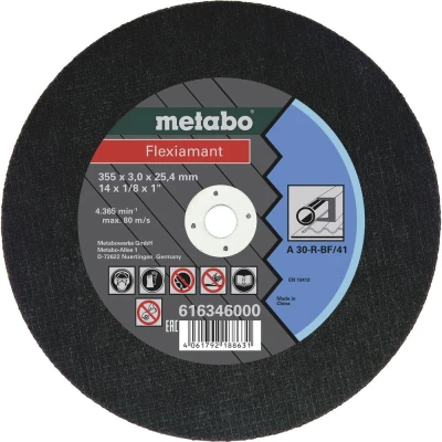 Afbeelding van Metabo 616346000 Doorslijpschijf recht 355 mm 10 stuk(s) Staal