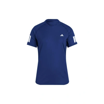 Afbeelding van adidas Performance Club 3 Stripes Tennis Climacool T shirt Dames Blauw L