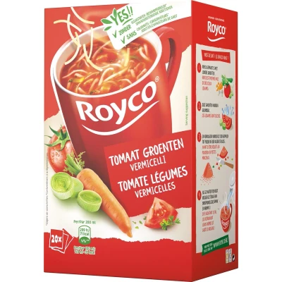 Afbeelding van Royco Minute Soup Tomaat Groenten Vermicelli, Pak Van 20 Zakjes Soep