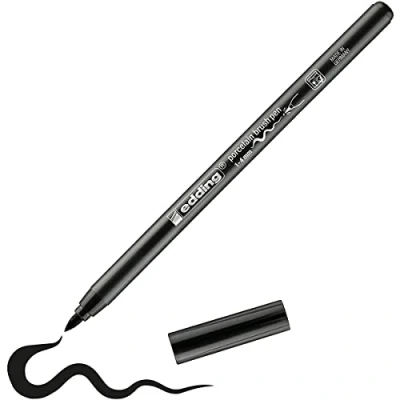 Afbeelding van edding 4200 porselein brushpen zwart 1ST 1 4 mm / 4200001