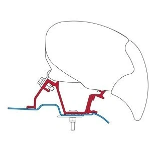 Afbeelding van Fiamma F80 S F65 Sprinter Crafter Montageadapter Kleurloos Luifels Accessoires